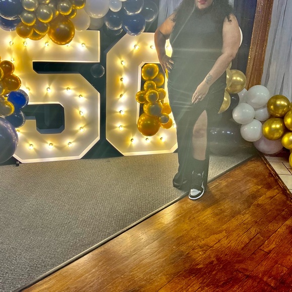 Plus velvet dress - Picture 3 of 4